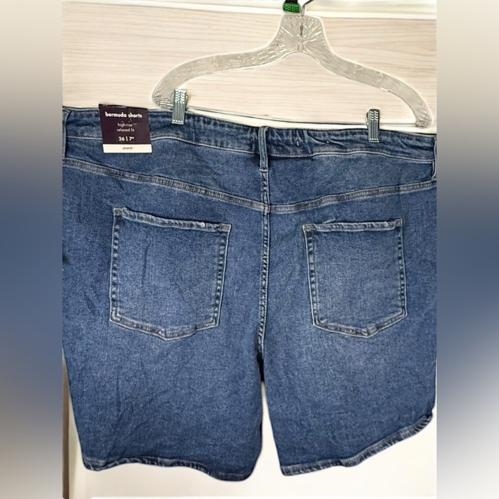 AVA & VIV High Rise Bermuda Shorts Size 49 Relaxed Fit Denim - Picture 6 of 13